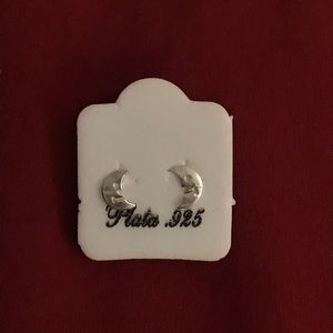 Moon Stud Eardings .925 silver